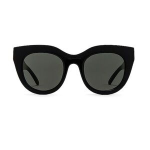 Le Specs Air Heart Sunglasses in Black